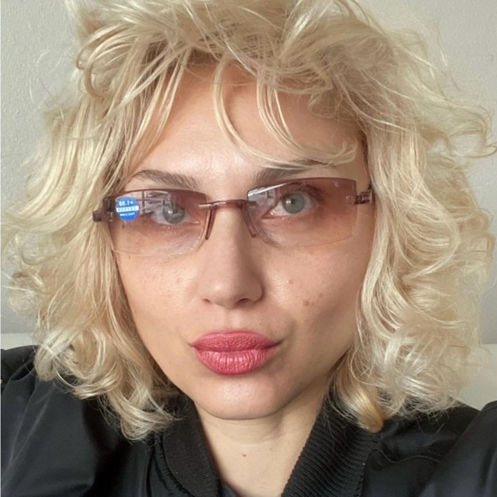 Rimless reading tinted glasses